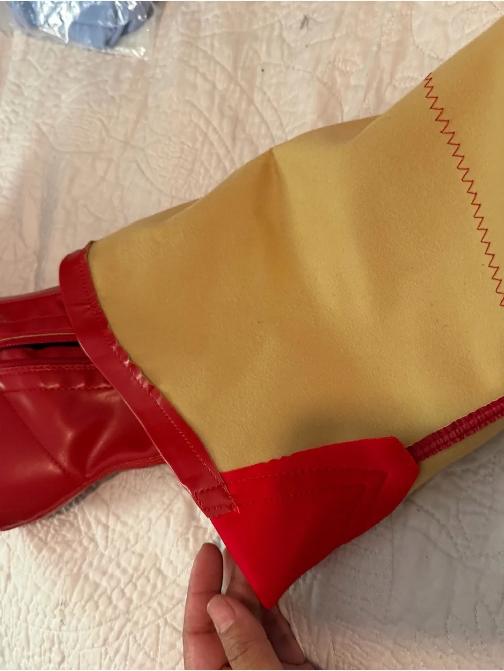 Red Knee-High Heeled Boots - Women